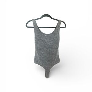 MADEWELL Gray Sleeveless Bodysuit